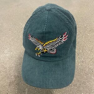 Indestructible Teal Corduroy Eagle Snapback